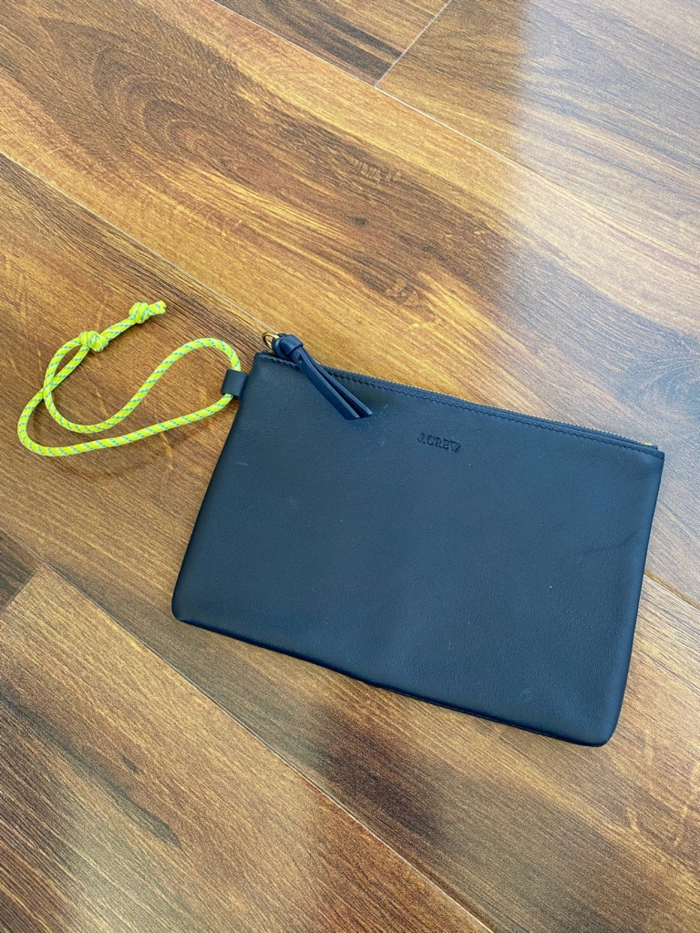 4/$20 J. Crew Faux Leather Wristlet Paracord Neon Handle Small